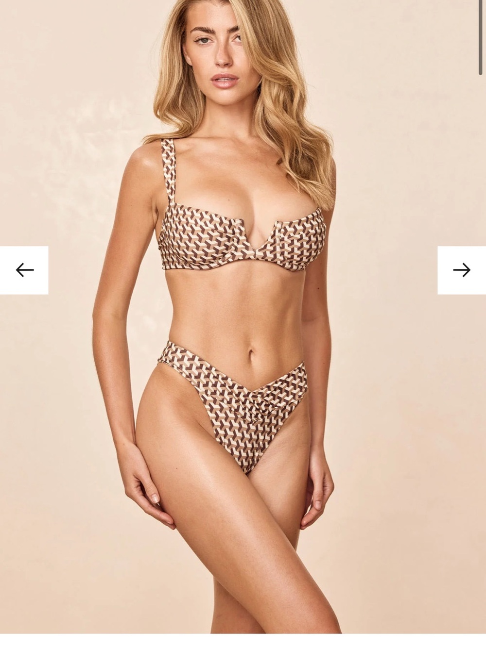 Monday Swimwear Clovelly Top in Husk Geo